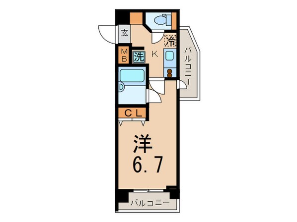 メゾンド島津山の物件間取画像